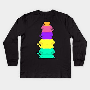 Stack of Cats Kids Long Sleeve T-Shirt